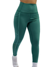 LEGGINGS TKO VERDE: Estilo y Comodidad con Detalles Plateados - MAYORISTA- MÍNIMO DE 12 UNIDADES